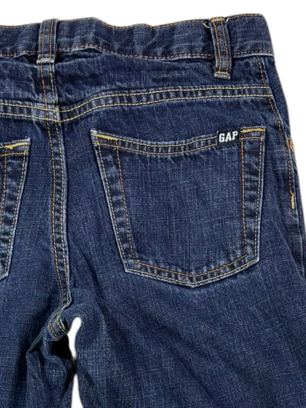 GAP Boys Indigo Straight-Fit Adjustable Waist Tabs Jeans | Back to School